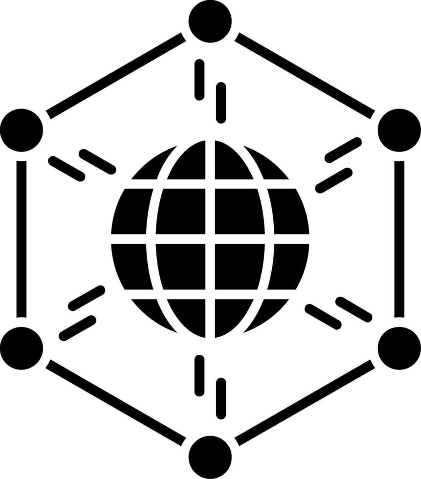 Network Glyph Icon vector