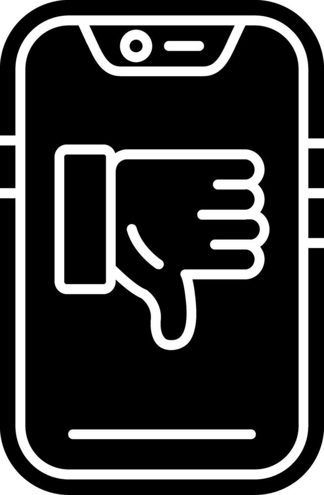 Dislike Glyph Icon vector