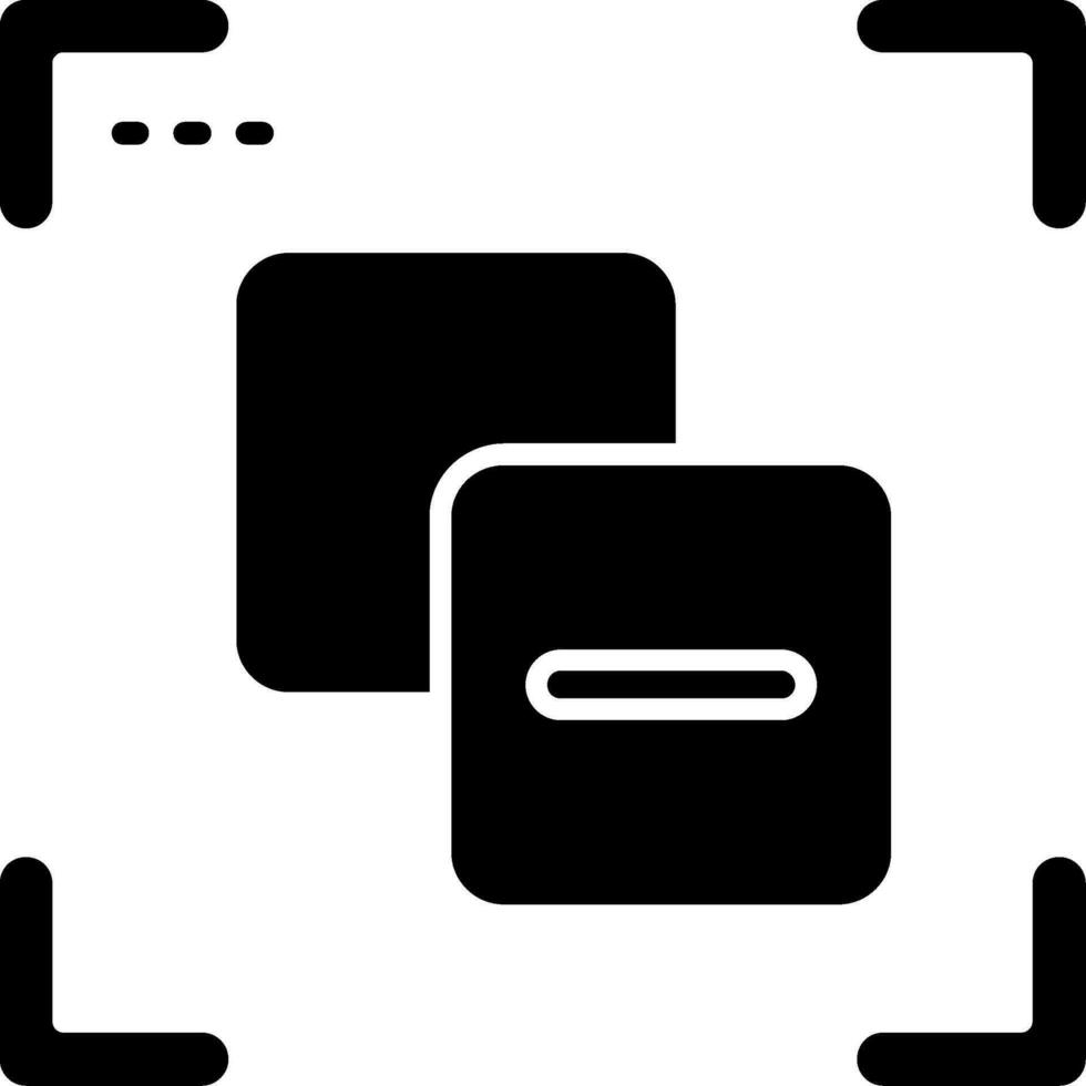 Substract Glyph Icon vector