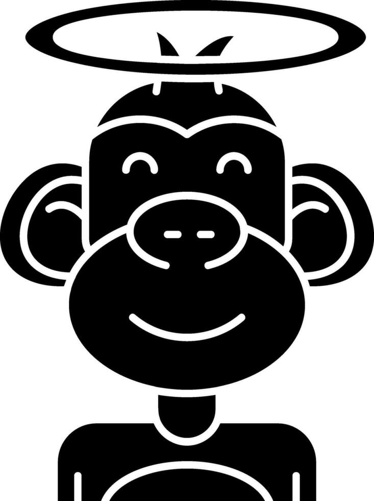 Angel Glyph Icon vector