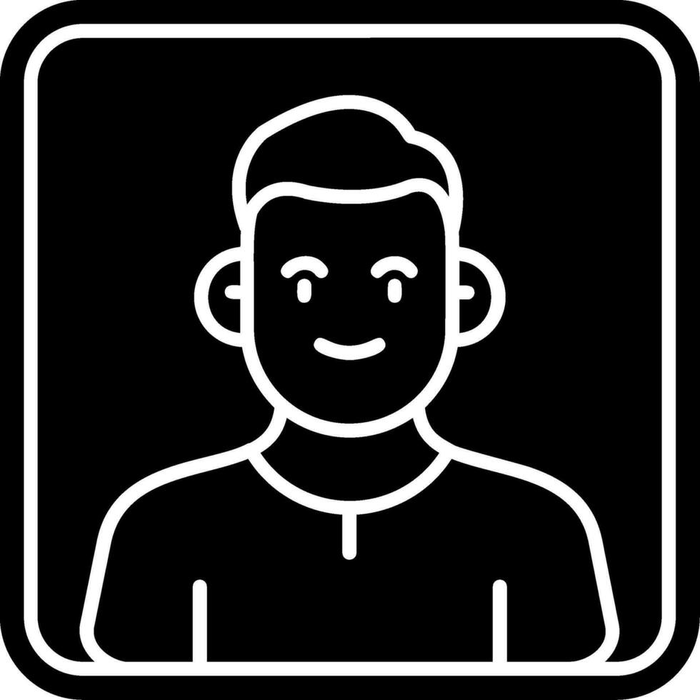 Portrait Glyph Icon vector