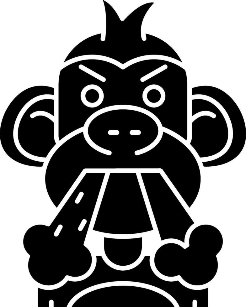 Angry Glyph Icon vector