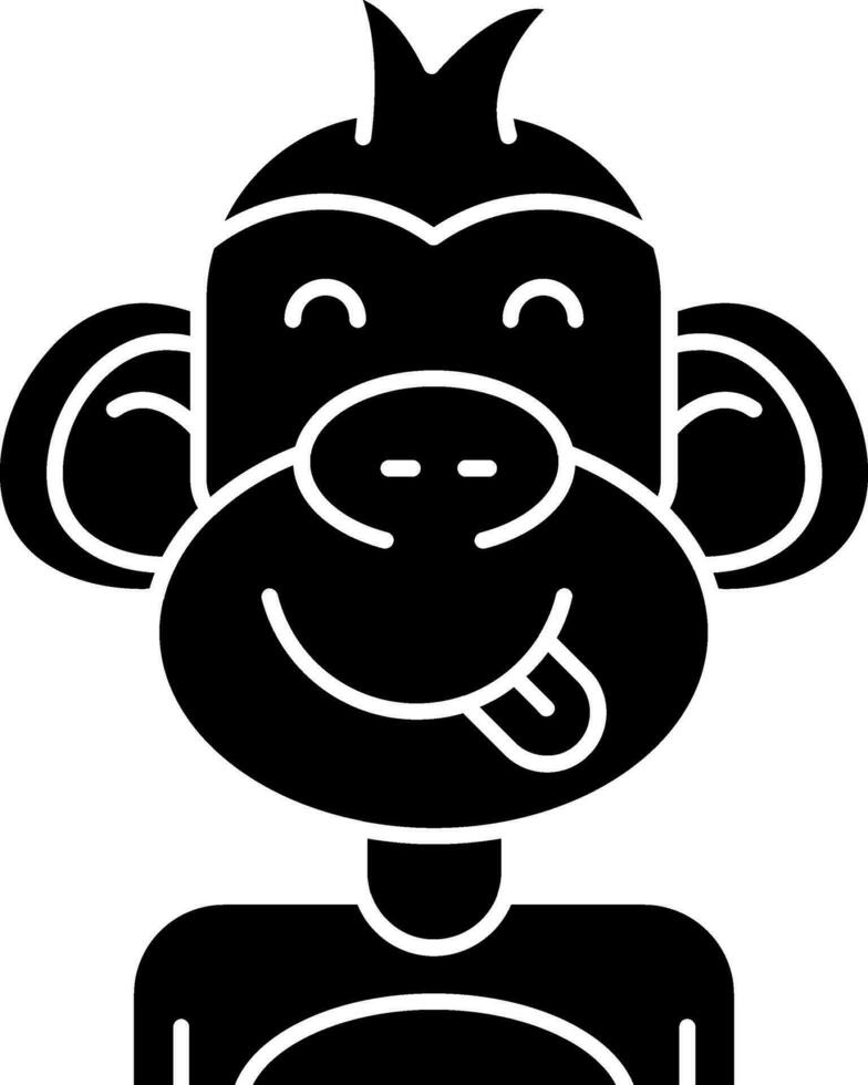 Tongue Glyph Icon vector