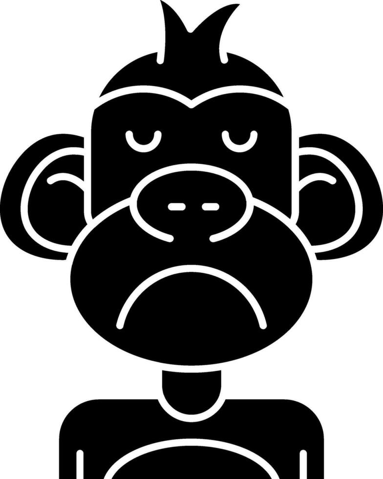 Sad Glyph Icon vector
