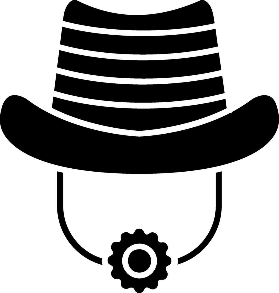 icono de glifo de sombrero vector