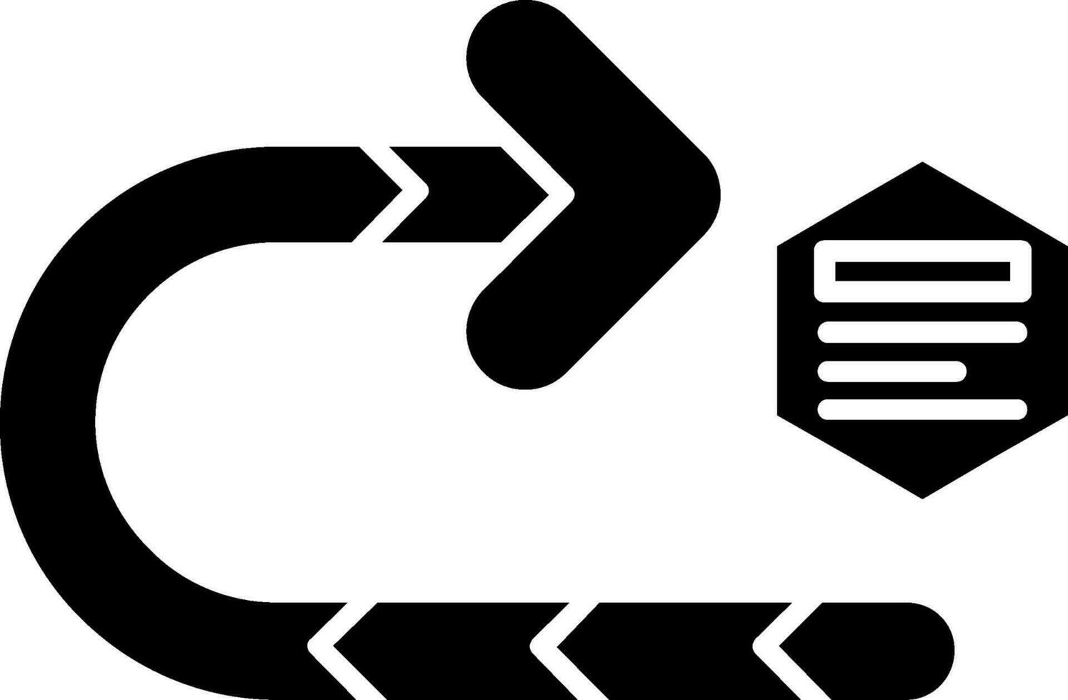 Right turn Glyph Icon vector