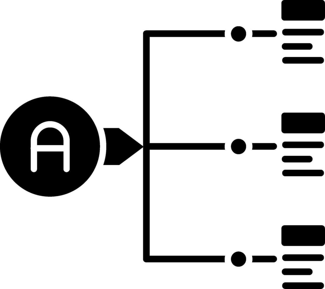 Relation Glyph Icon vector
