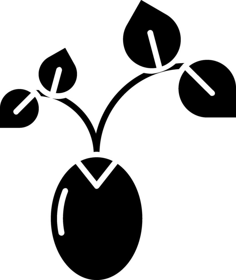 Sprout Glyph Icon vector