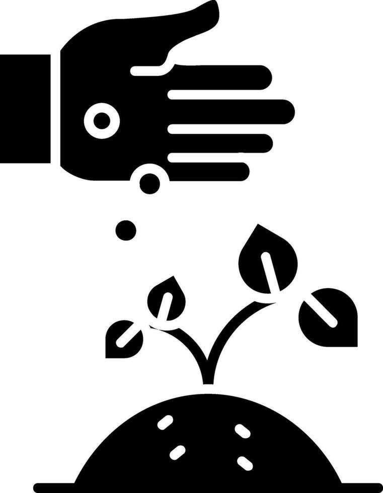 Seeding Glyph Icon vector