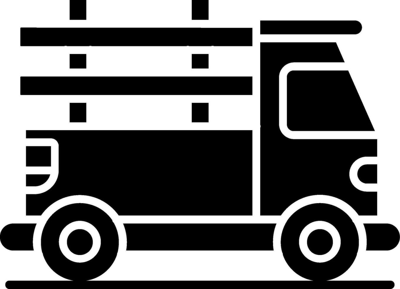 Pickup truck Glyph Icon vector