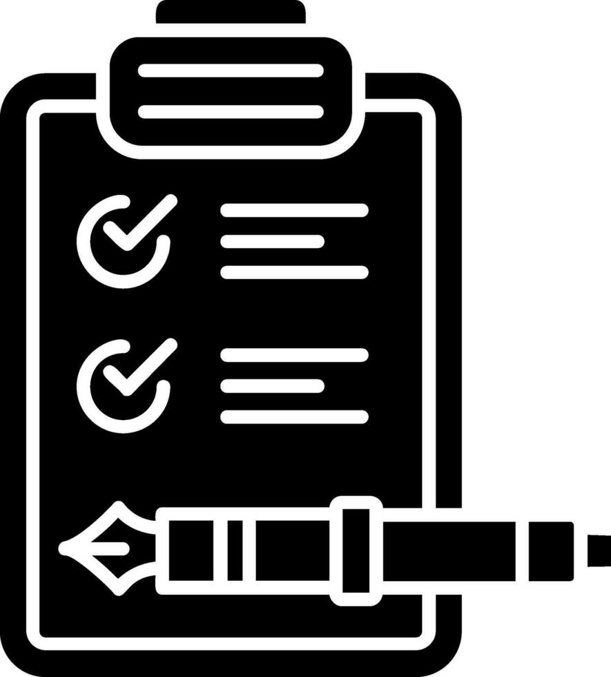 Check list Glyph Icon vector
