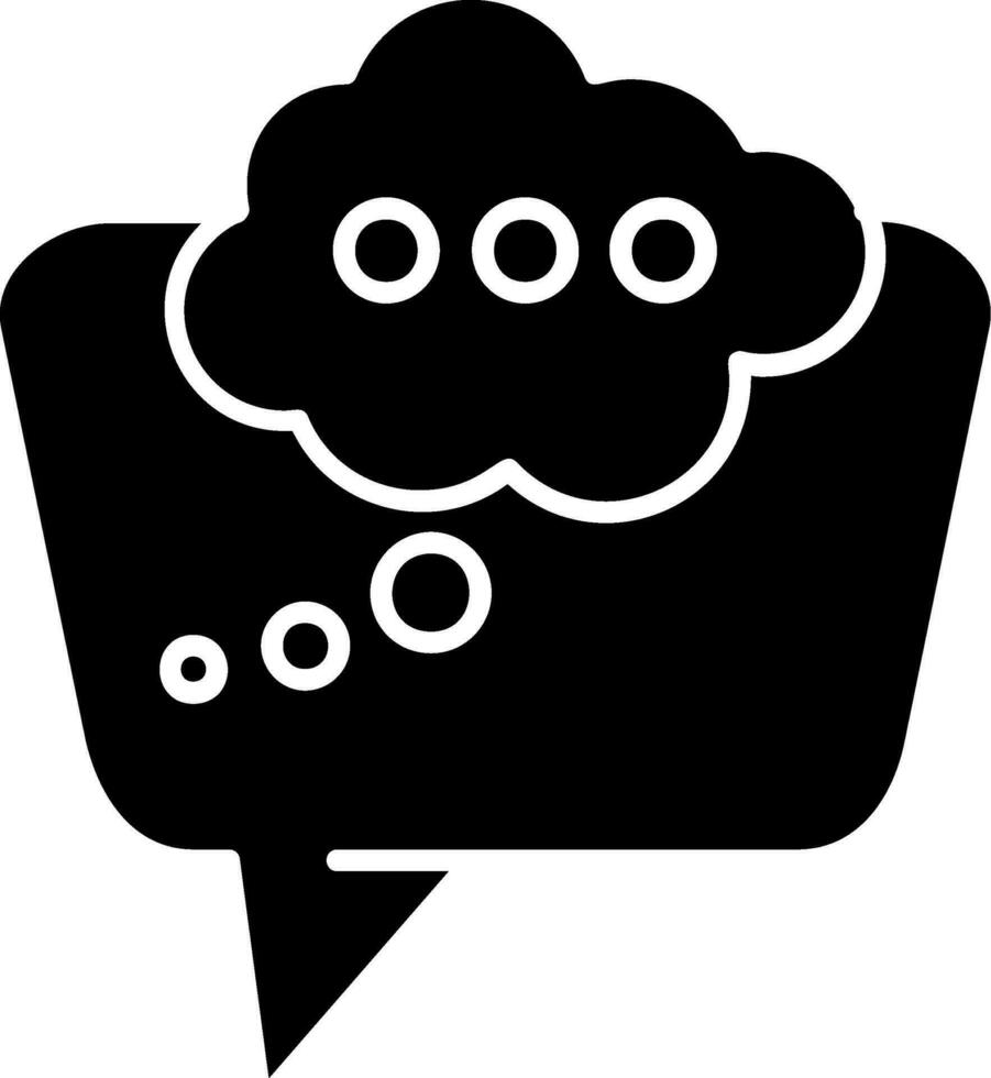 Thinking Glyph Icon vector