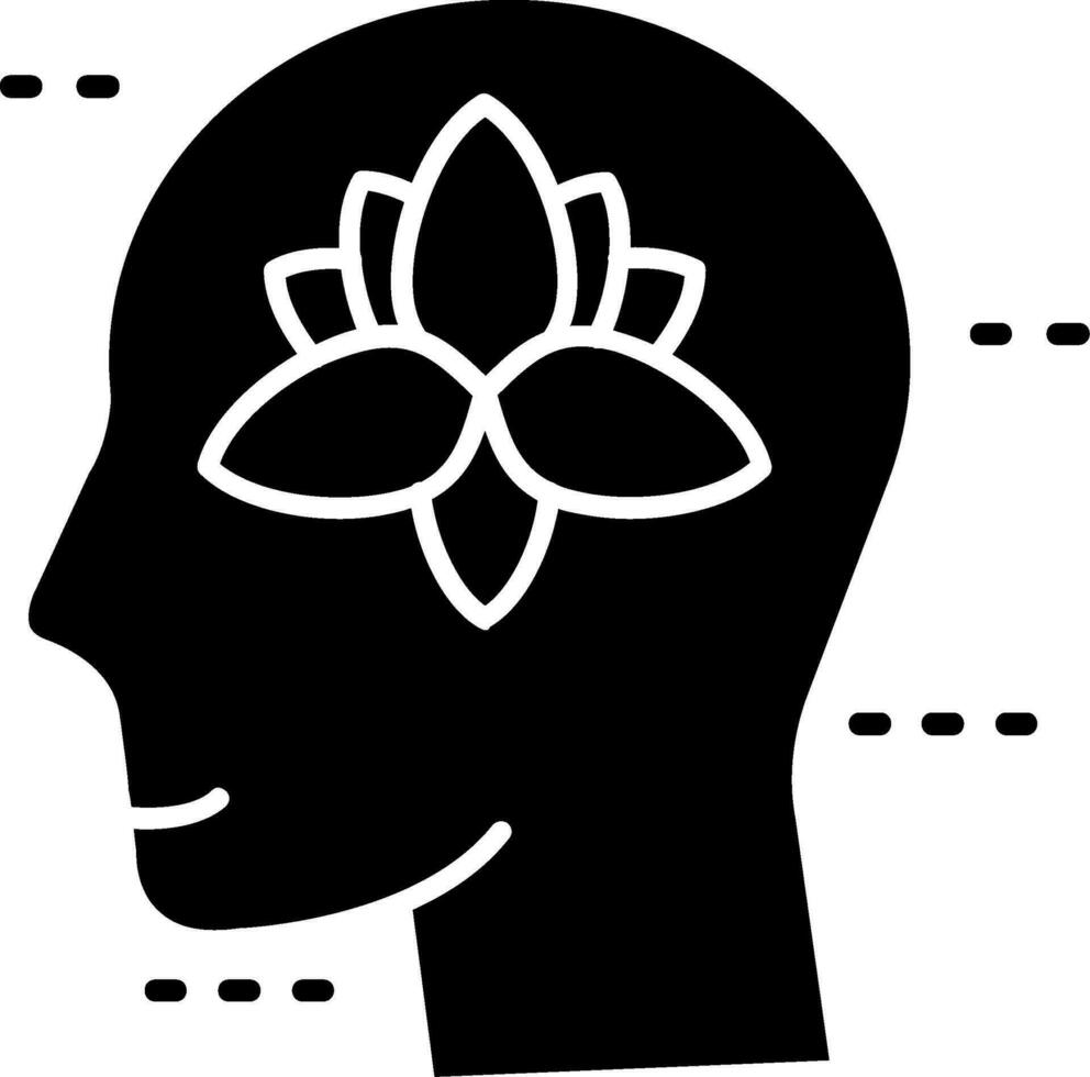 Meditation Glyph Icon vector