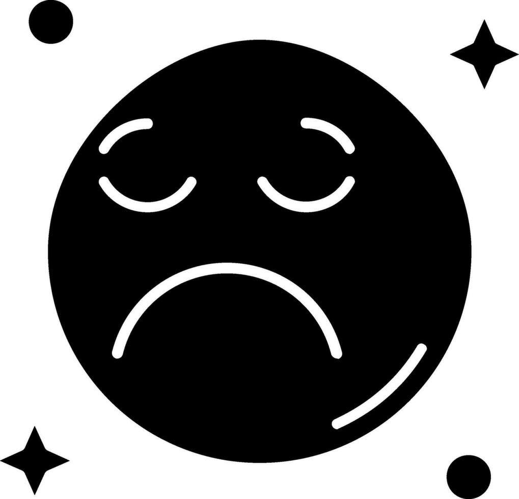 Sad Glyph Icon vector
