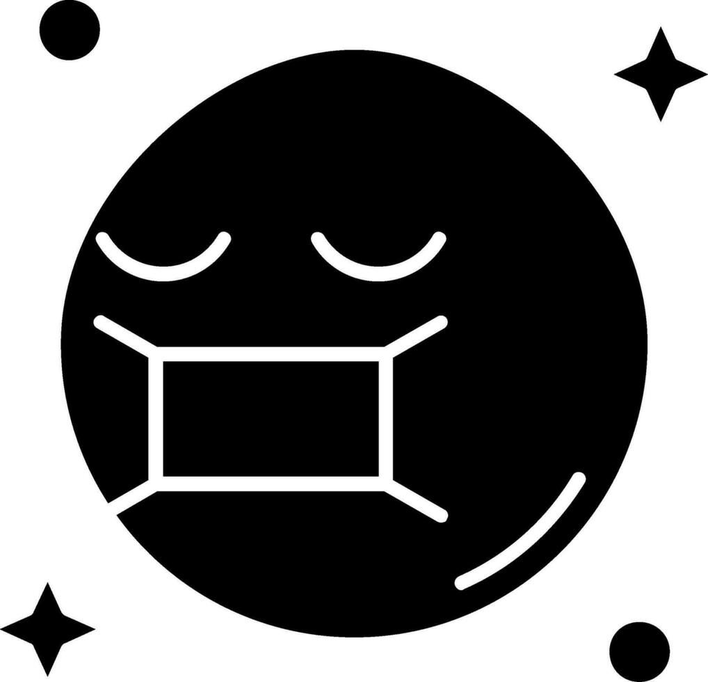 Face mask Glyph Icon vector