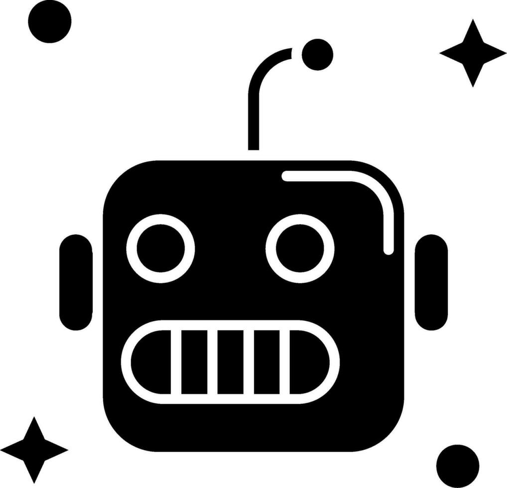 icono de glifo de robot vector