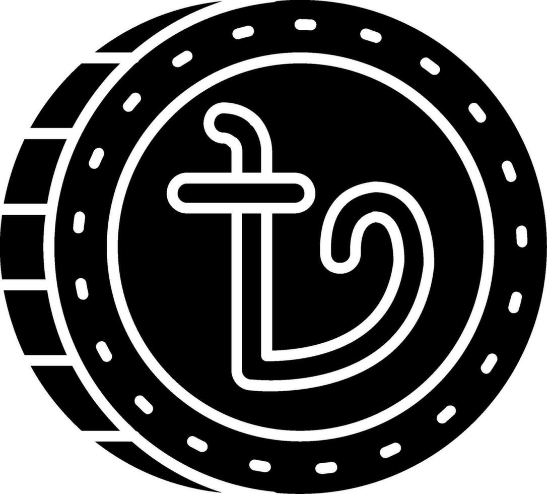 Taka Glyph Icon vector