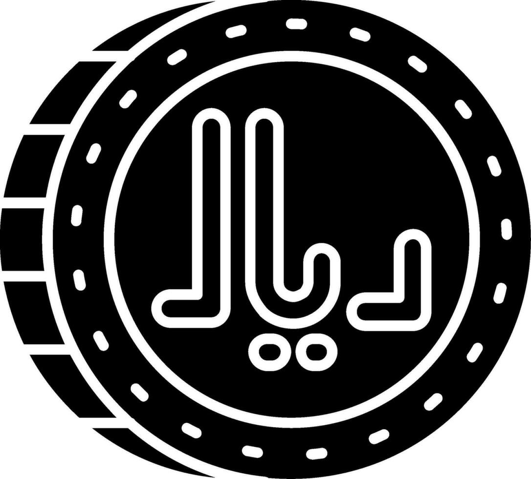 Riyal Glyph Icon vector
