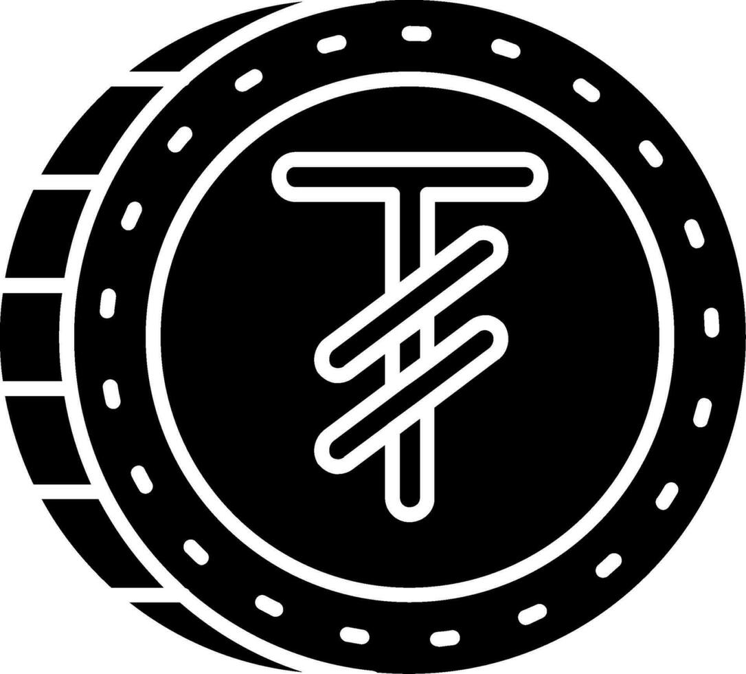 Tugrik Glyph Icon vector