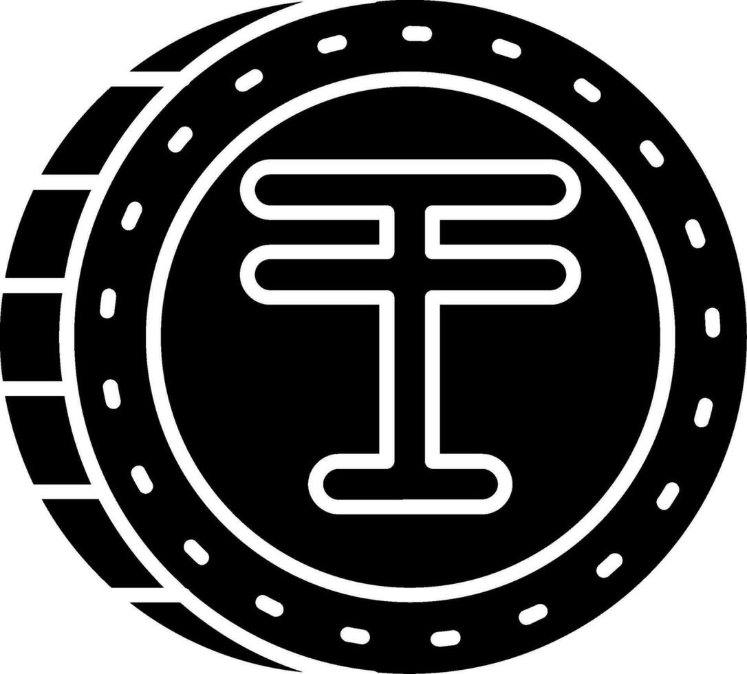 Tenge Glyph Icon vector