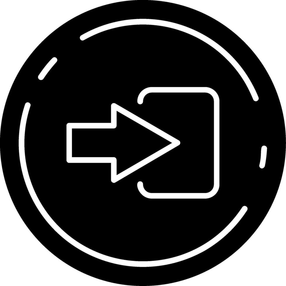 Log in Glyph Icon vector