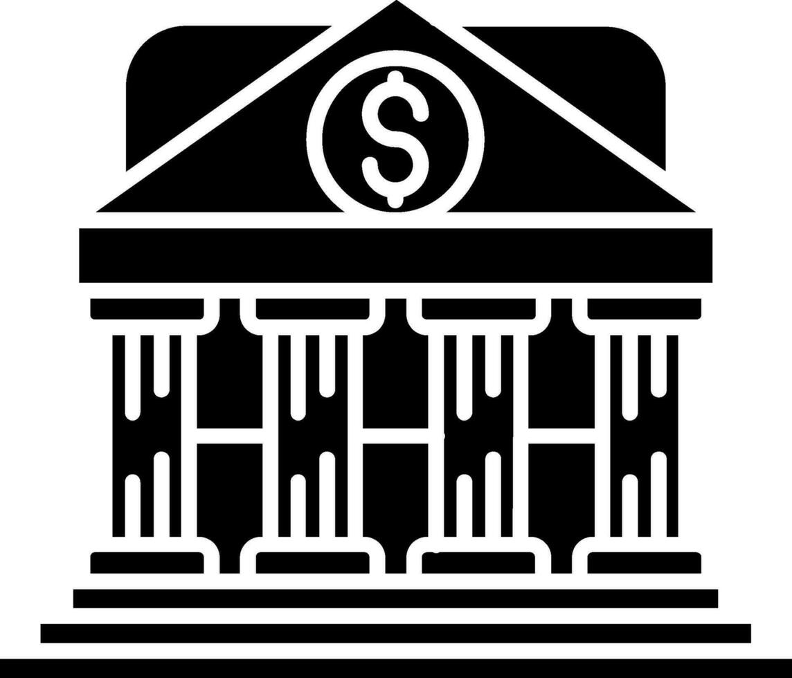 Bank Glyph Icon vector