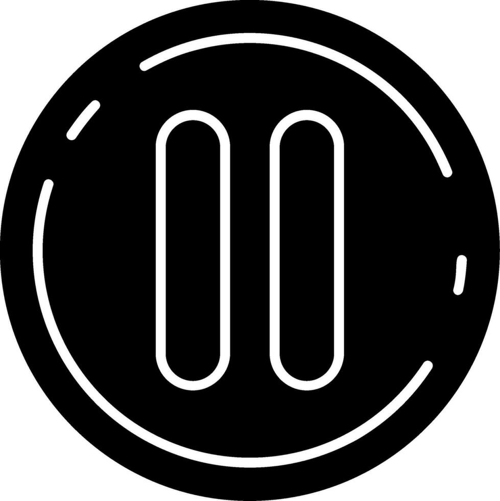 Pause Glyph Icon vector