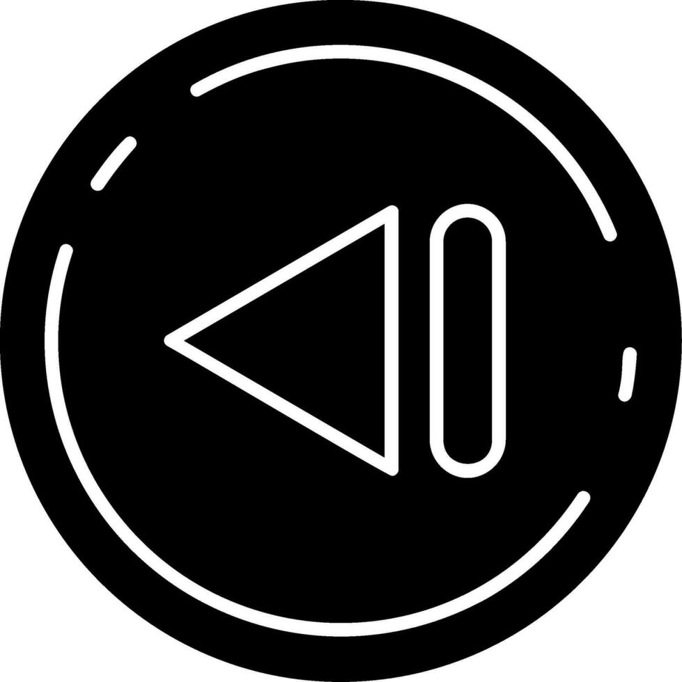 Previous Glyph Icon vector