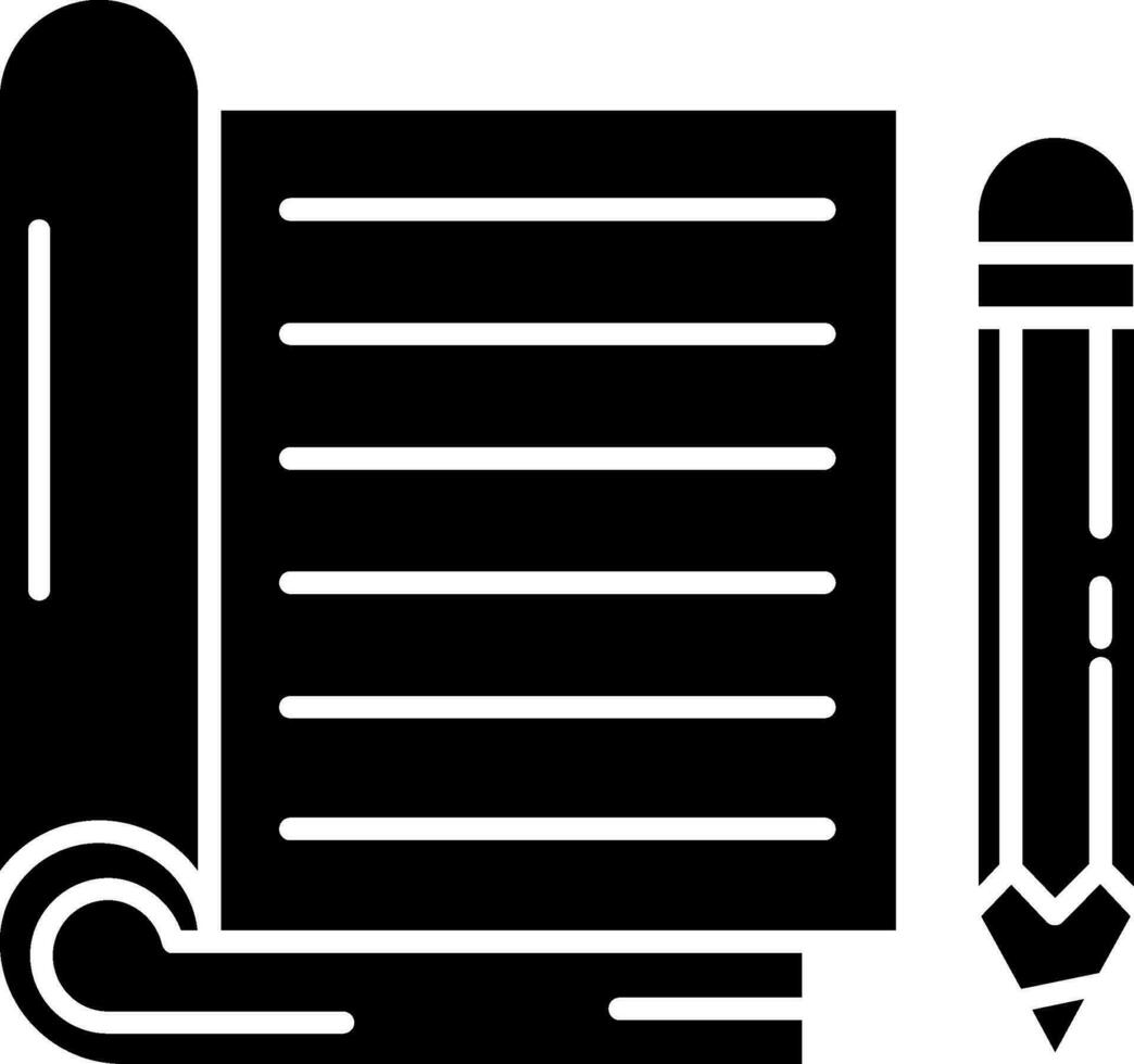 Notebook Glyph Icon vector