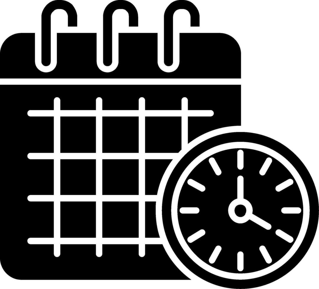 Timetable Glyph Icon vector