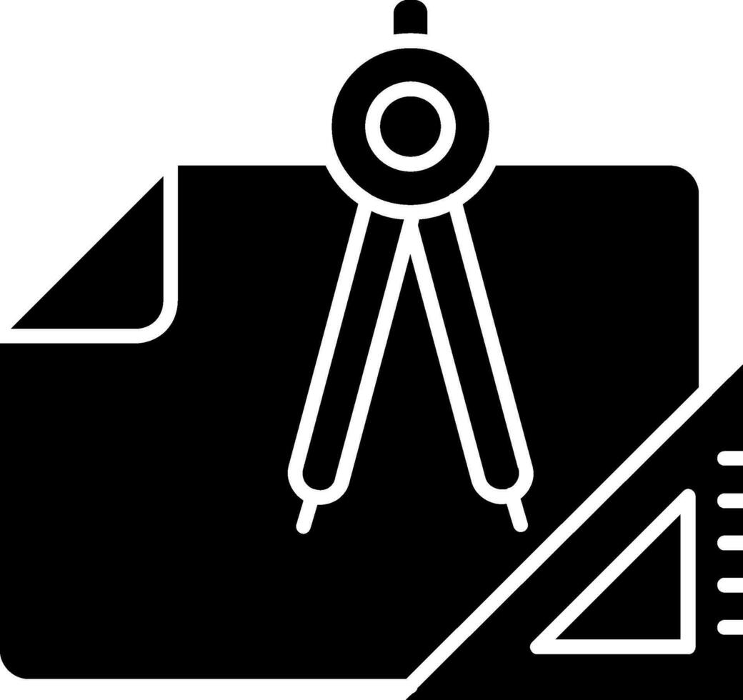 Compass Glyph Icon vector
