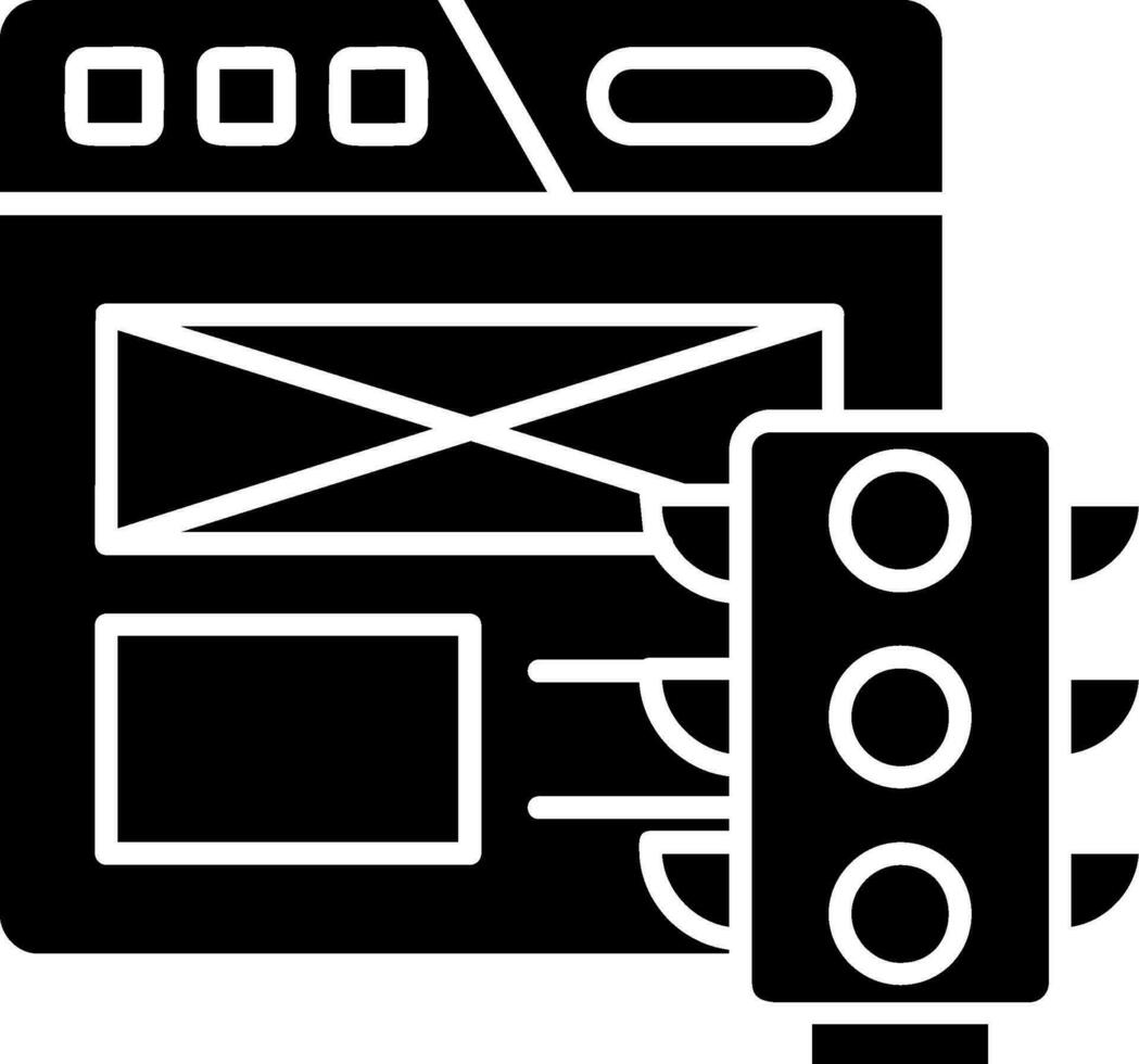 Web traffic Glyph Icon vector