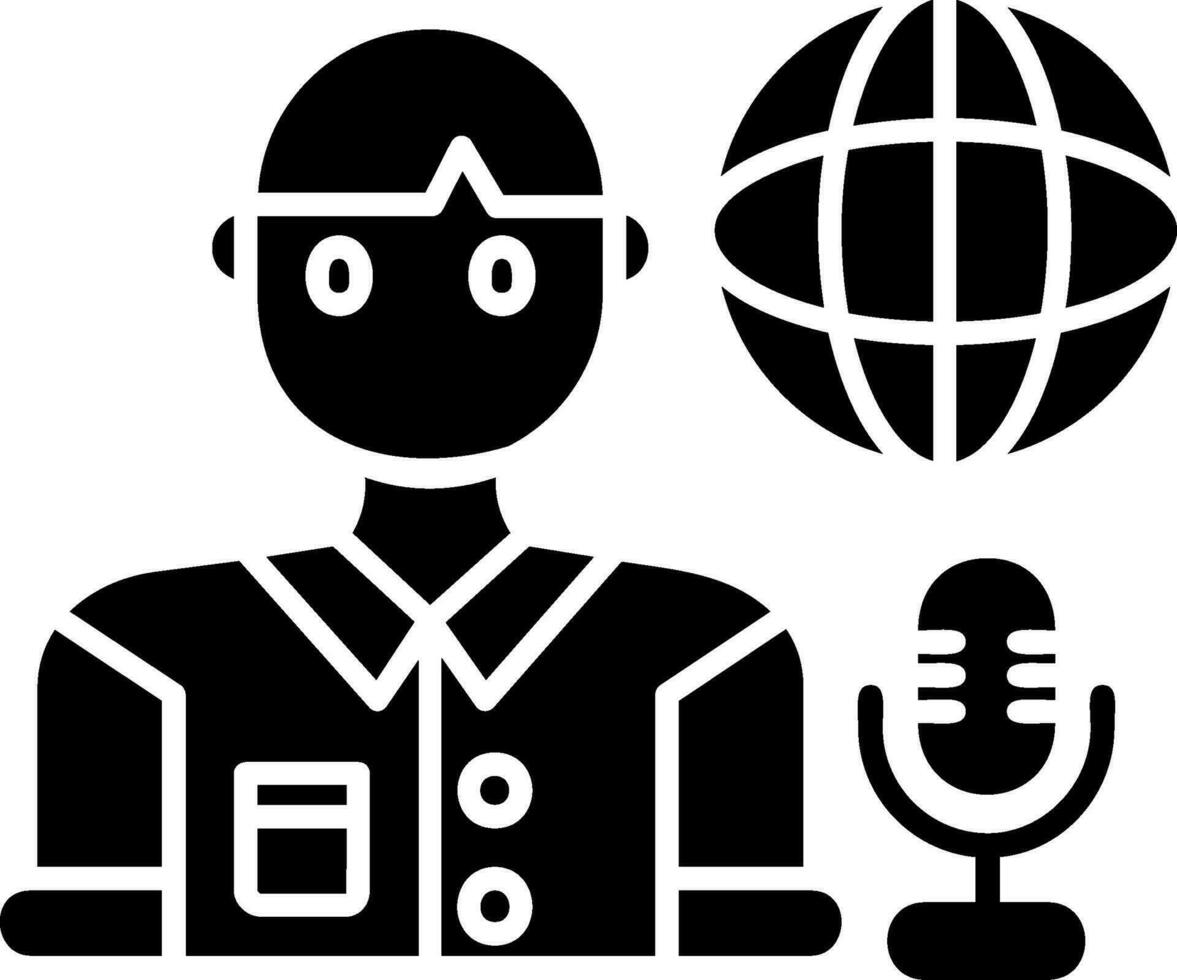 Broadcaster Glyph Icon vector