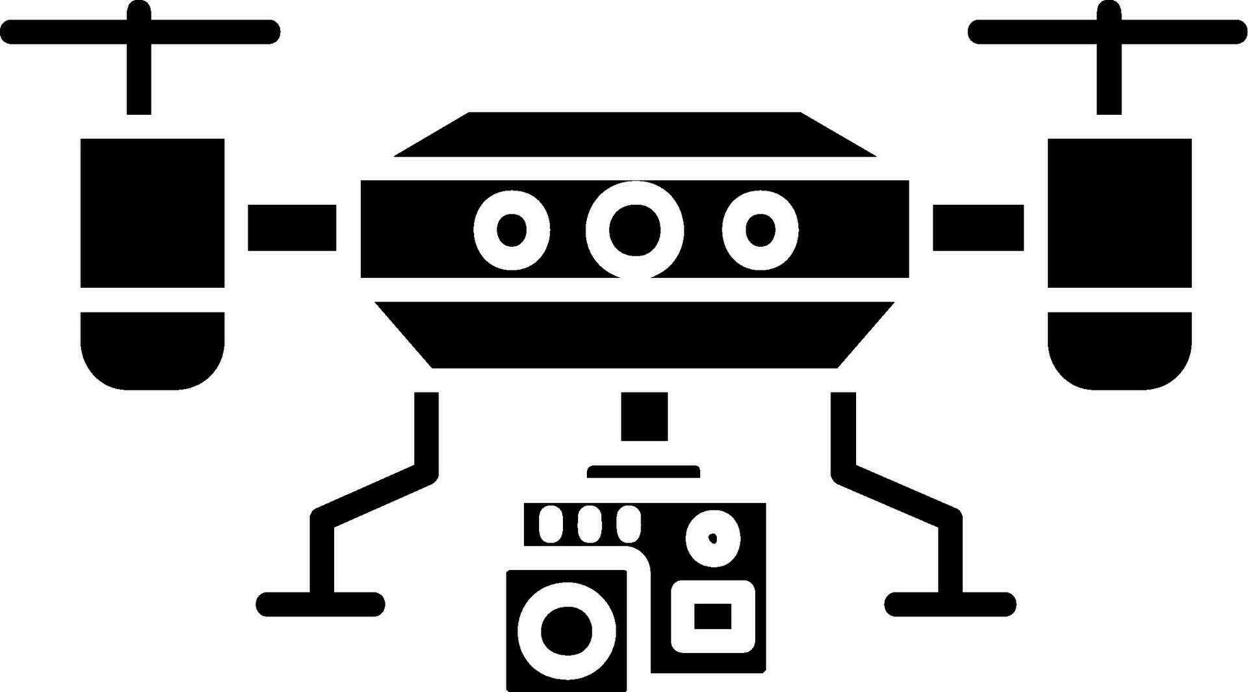 Camera drone Glyph Icon vector