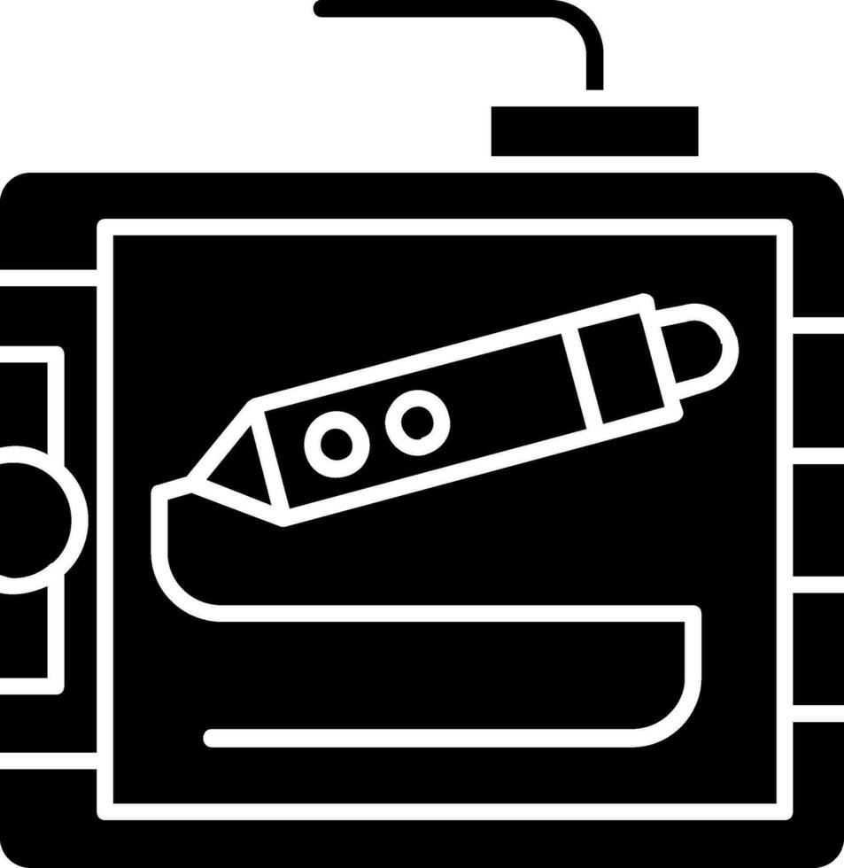 Drawing tablet Glyph Icon vector