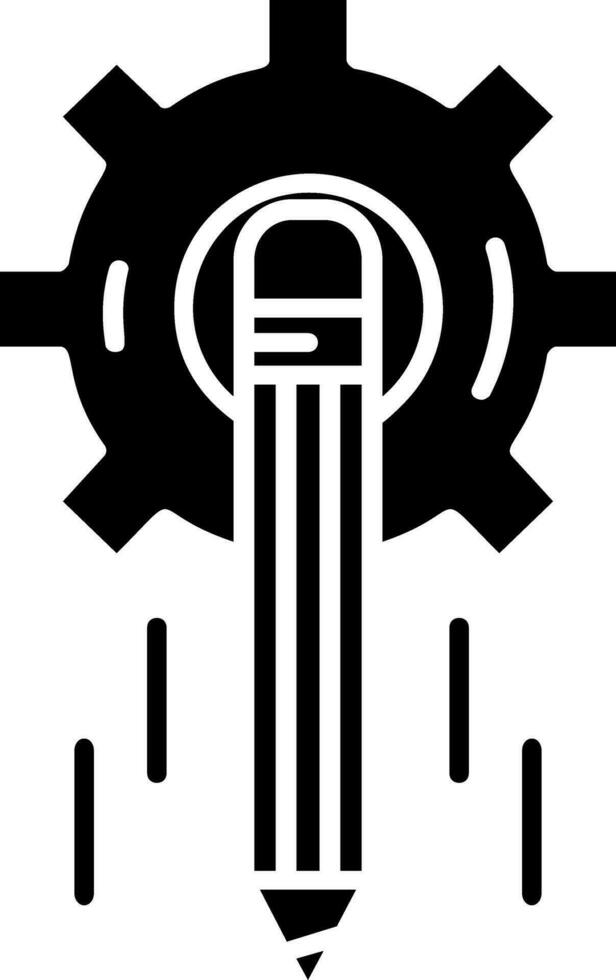 Design process Glyph Icon vector
