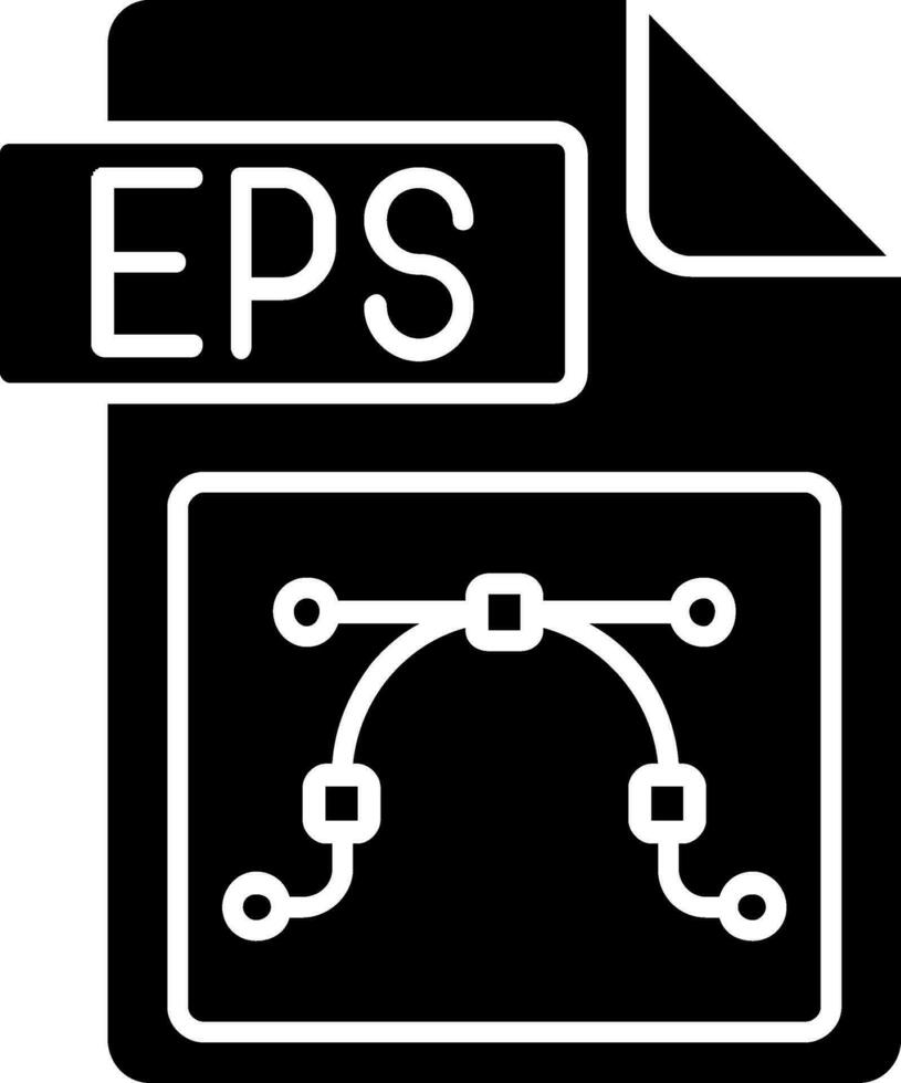 Eps file format Glyph Icon vector