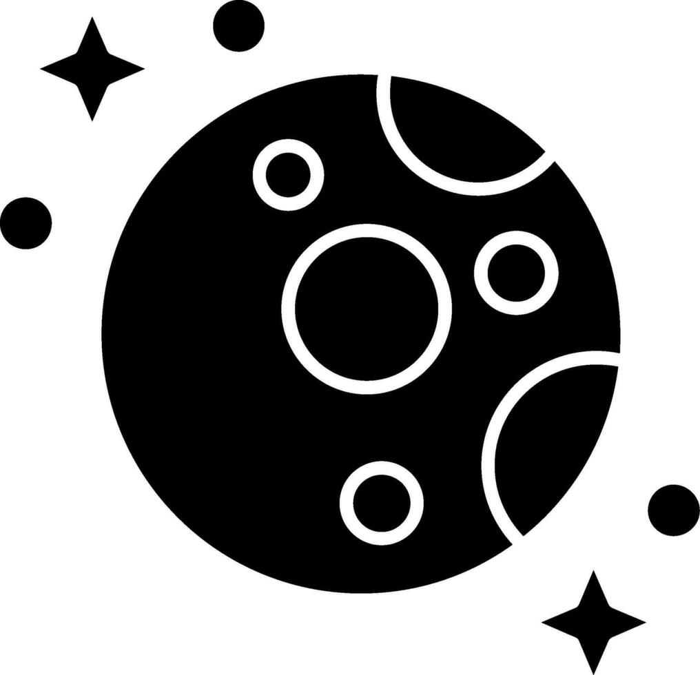 icono de glifo de luna vector