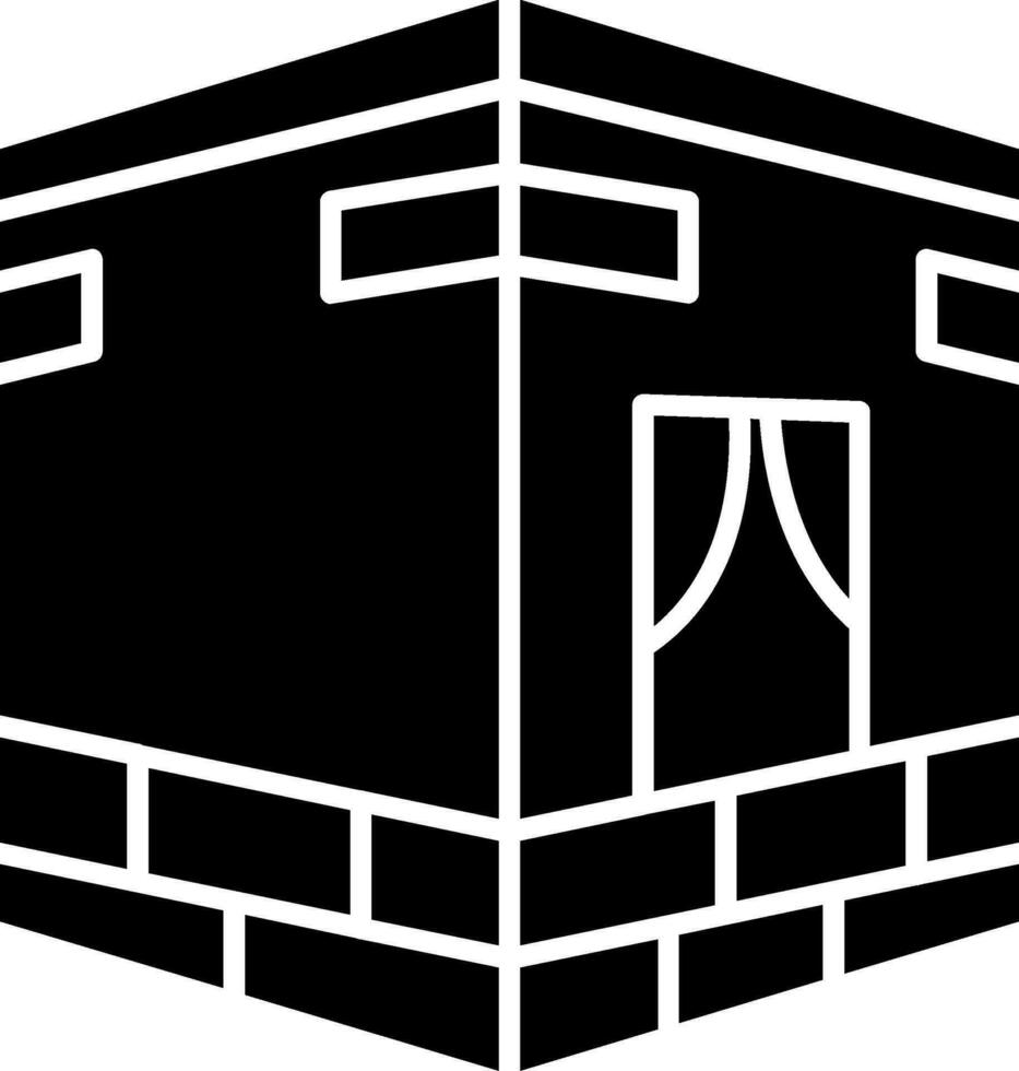 Qibla Glyph Icon vector