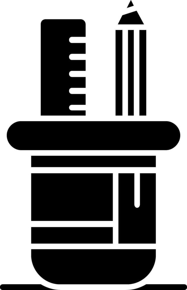 Pencil holder Glyph Icon vector