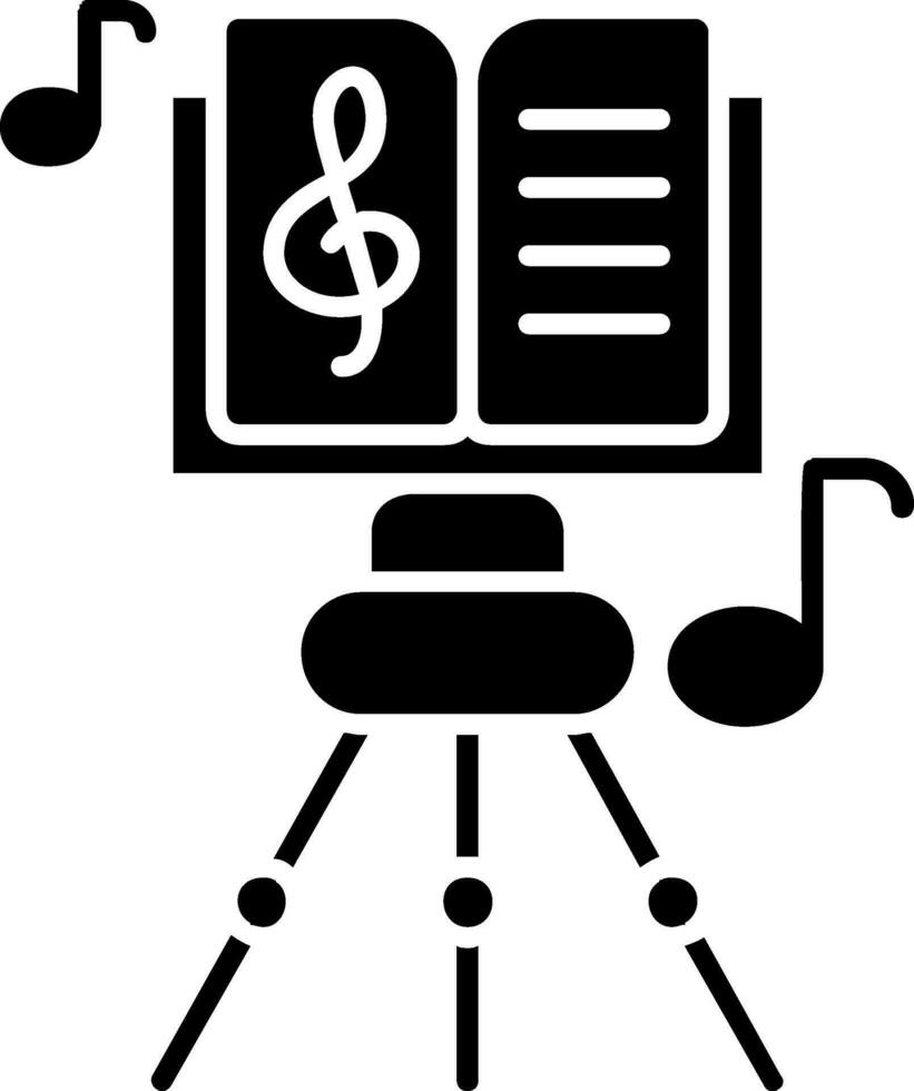 icono de glifo de partitura musical vector