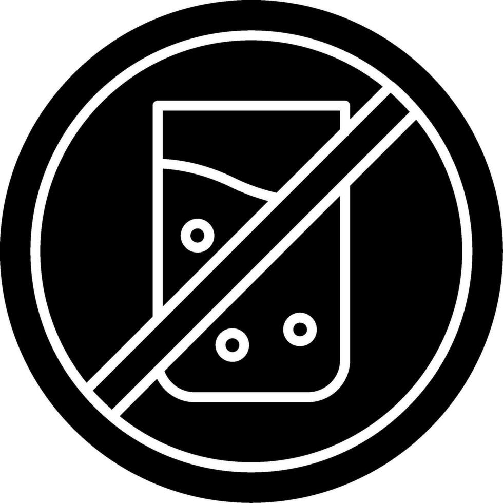 No drink Glyph Icon vector