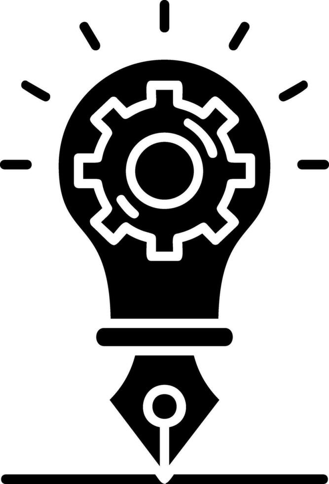 icono de glifo de idea creativa vector