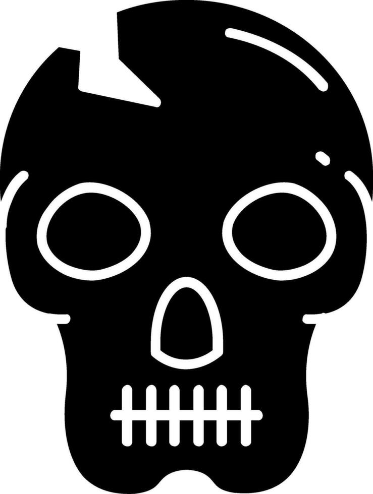 Skull Glyph Icon vector