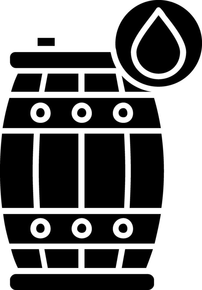 Oil barrel Glyph Icon vector