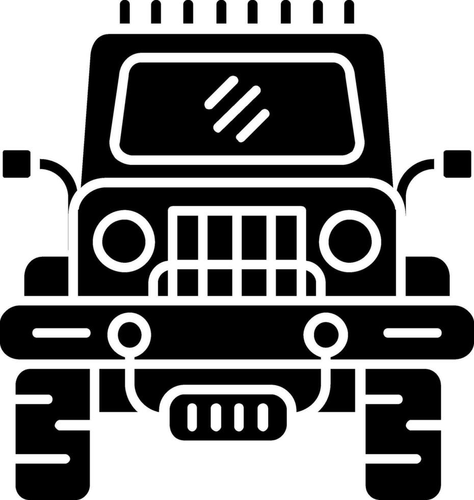 Jeep Glyph Icon vector