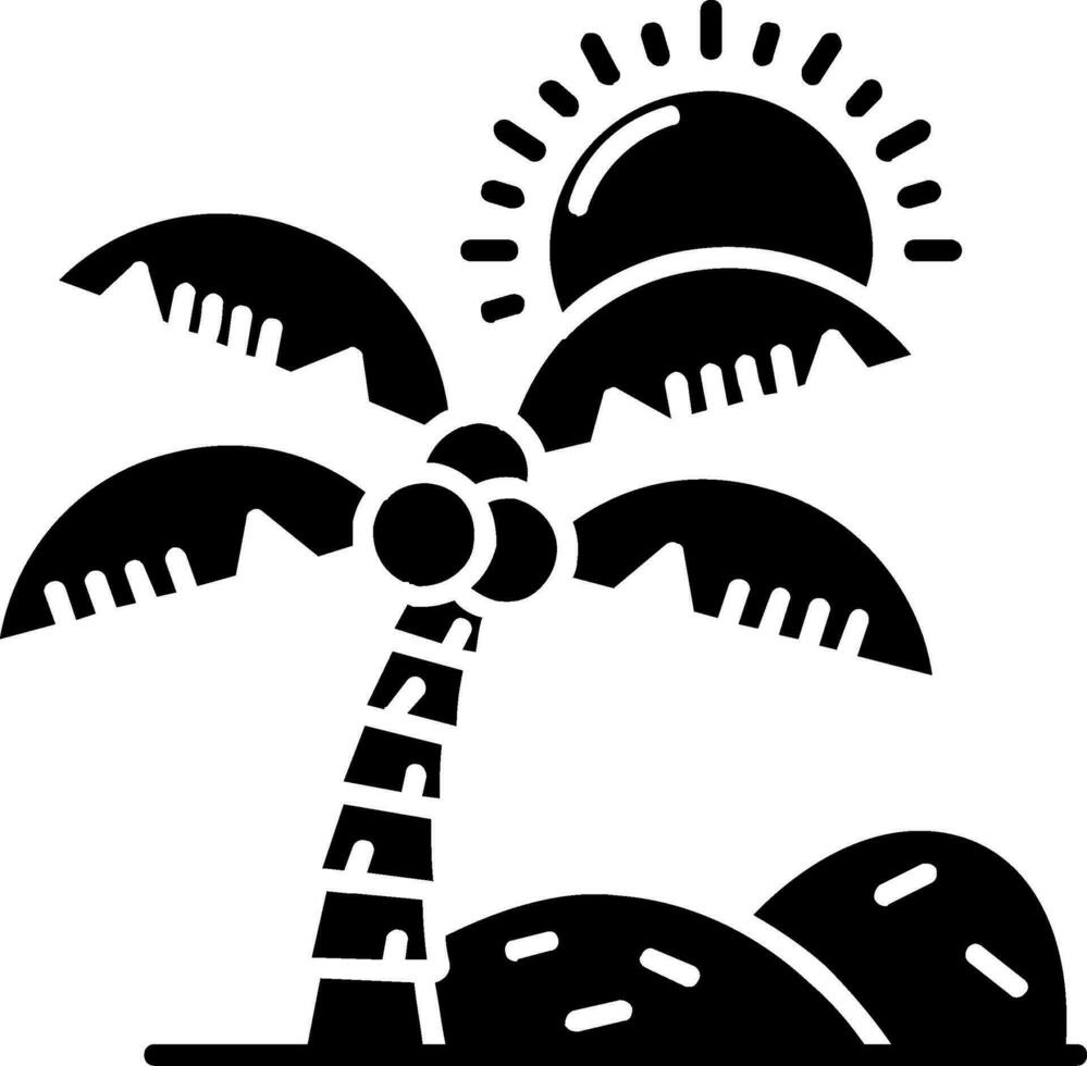 Oasis Glyph Icon vector