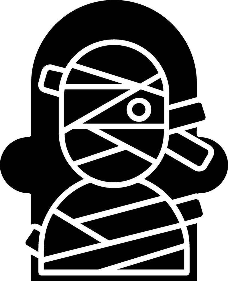 Mummy Glyph Icon vector