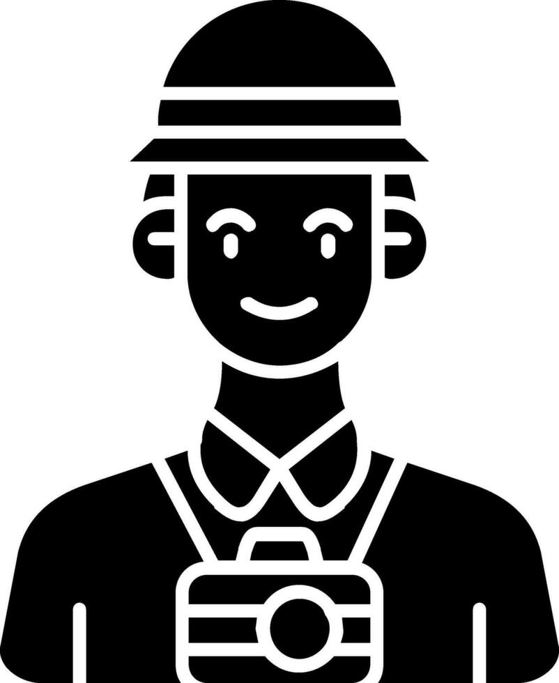 Visitor Glyph Icon vector