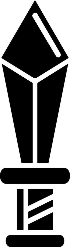 Dagger Glyph Icon vector